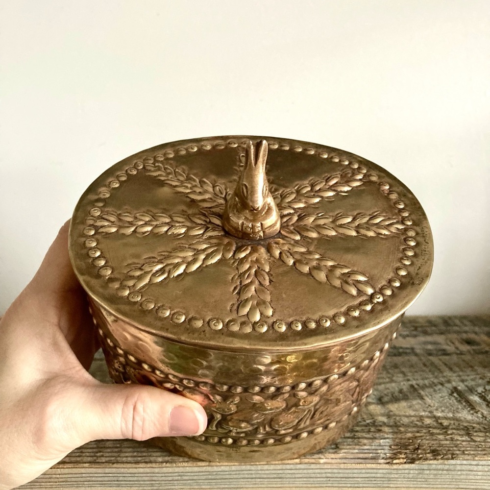 Vintage Brass tea caddy canister - Picture 5 of 10
